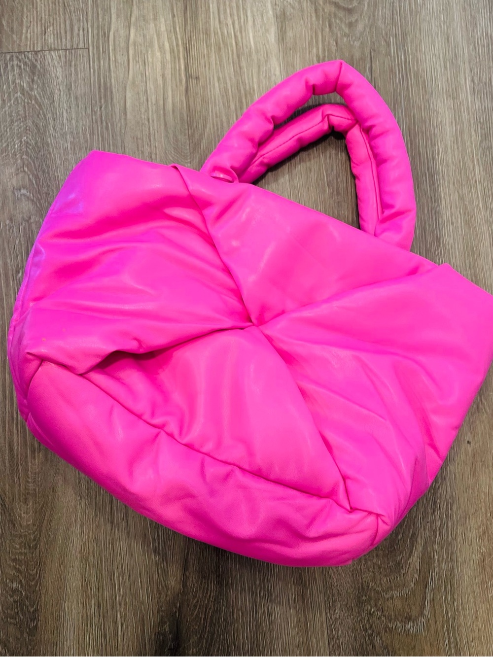 a new day Hot Pink Quilted Puffer Tote